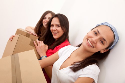 Organised Abbeywood student storage with packed belongings